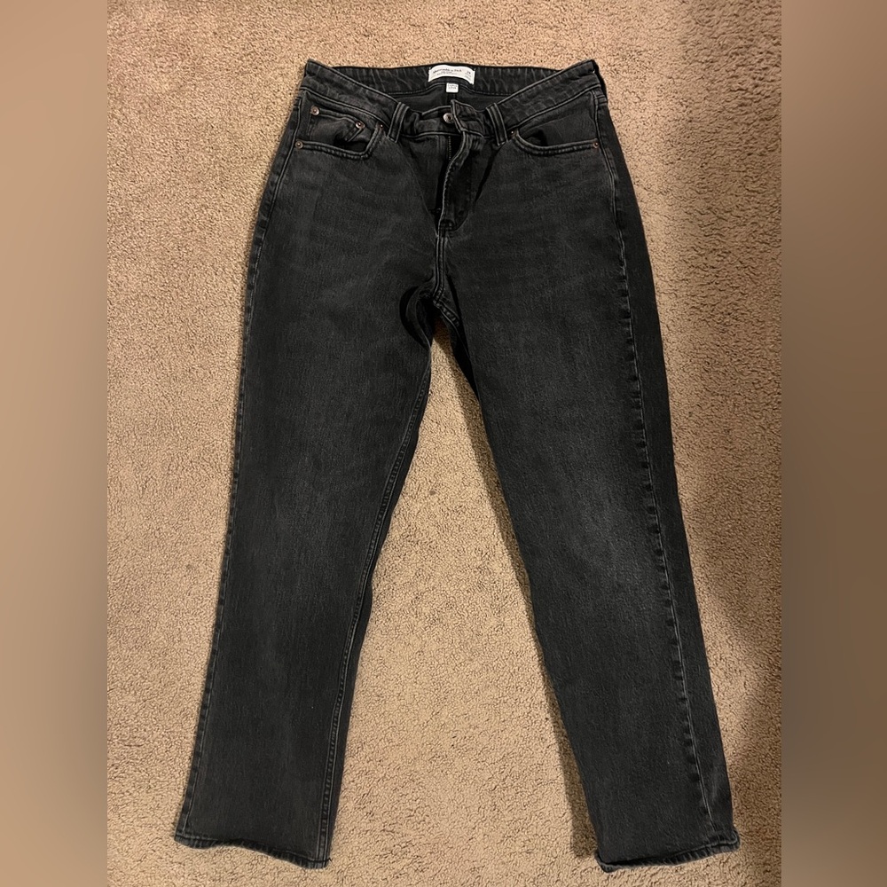 Abercrombie Curve Love 90s straight mid-rise